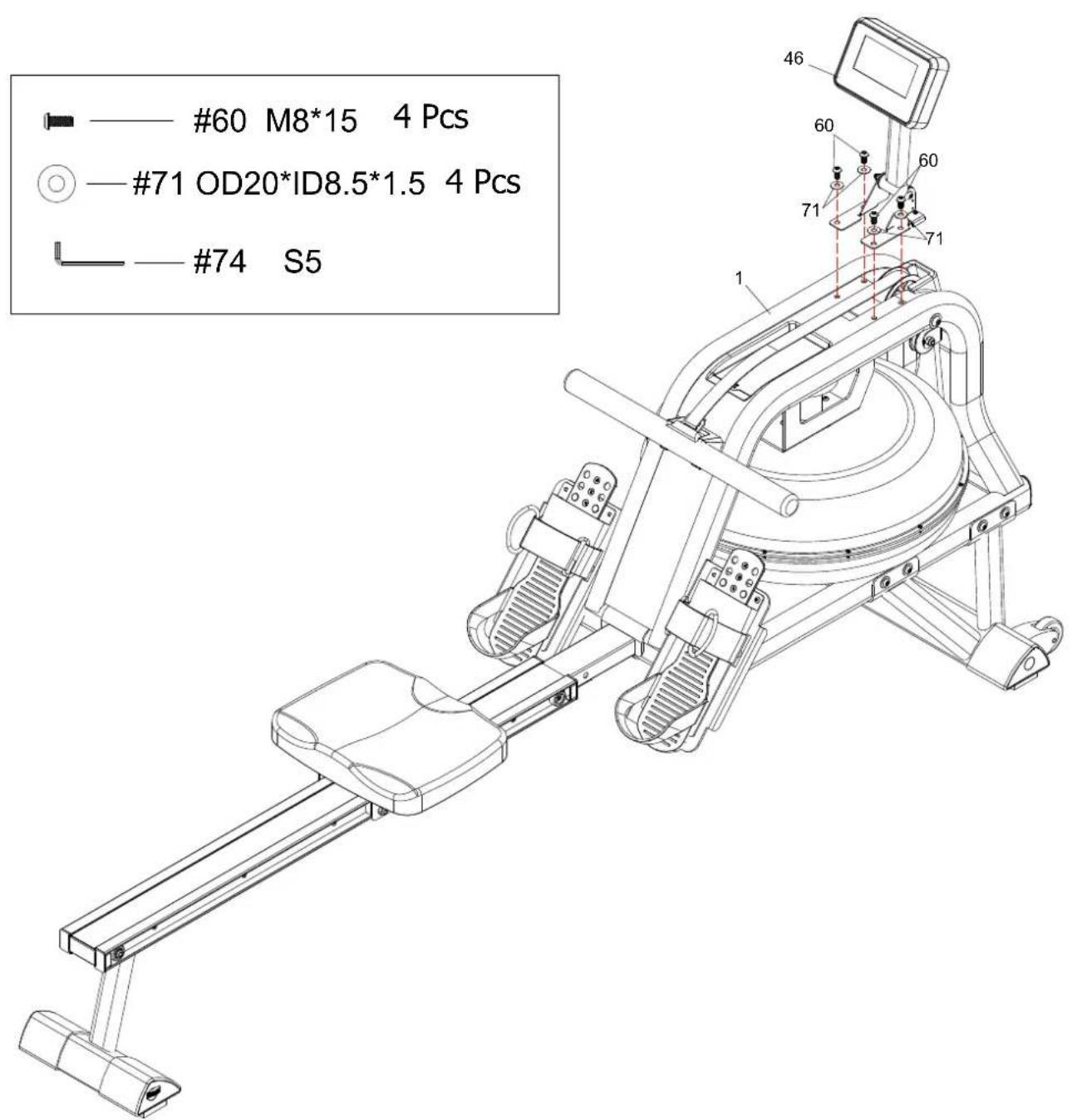 Toorx ROWER SEA - INSTRUCTIONS DE MONTAGE - 1