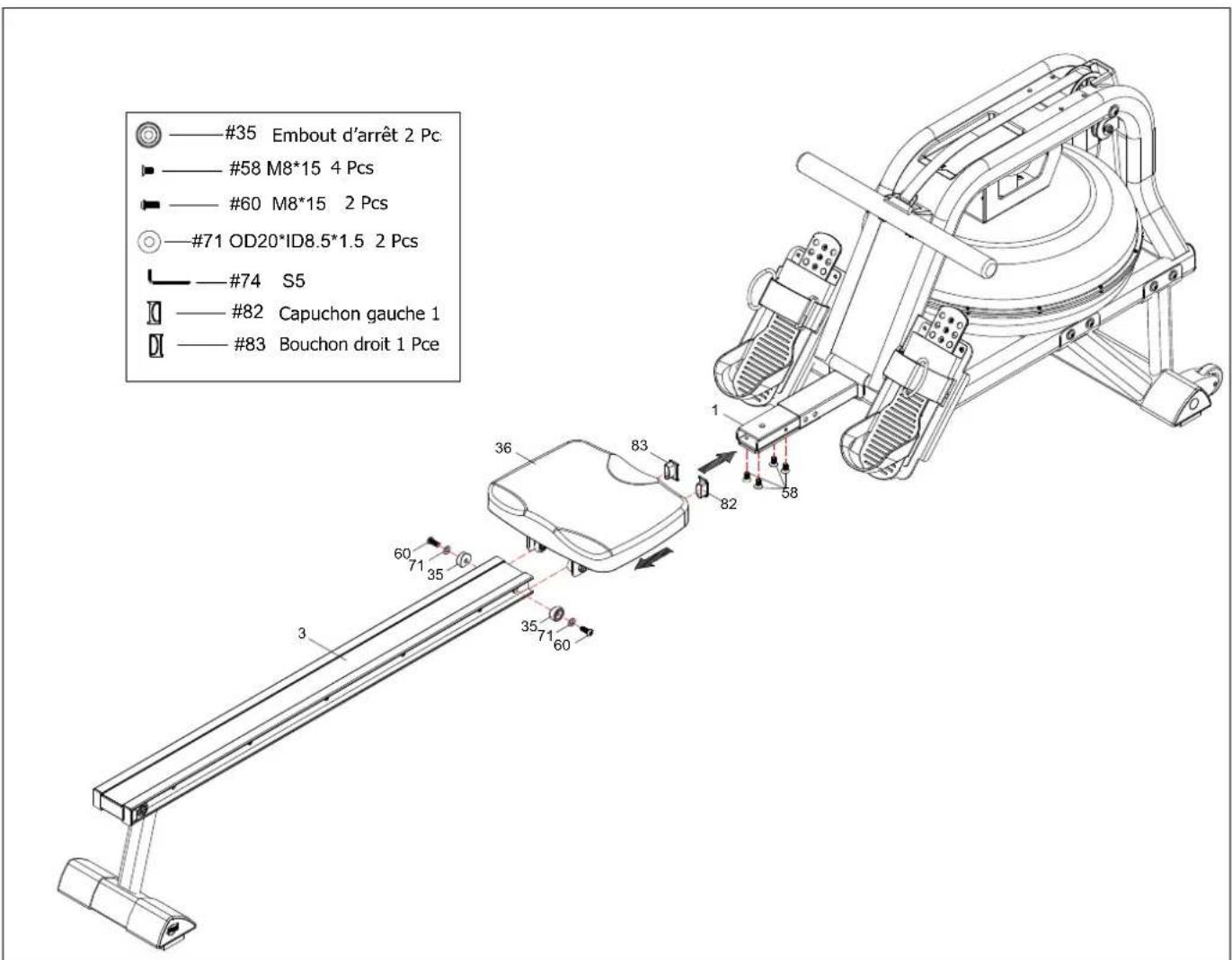 Toorx ROWER SEA - INSTRUCTIONS DE MONTAGE - 1