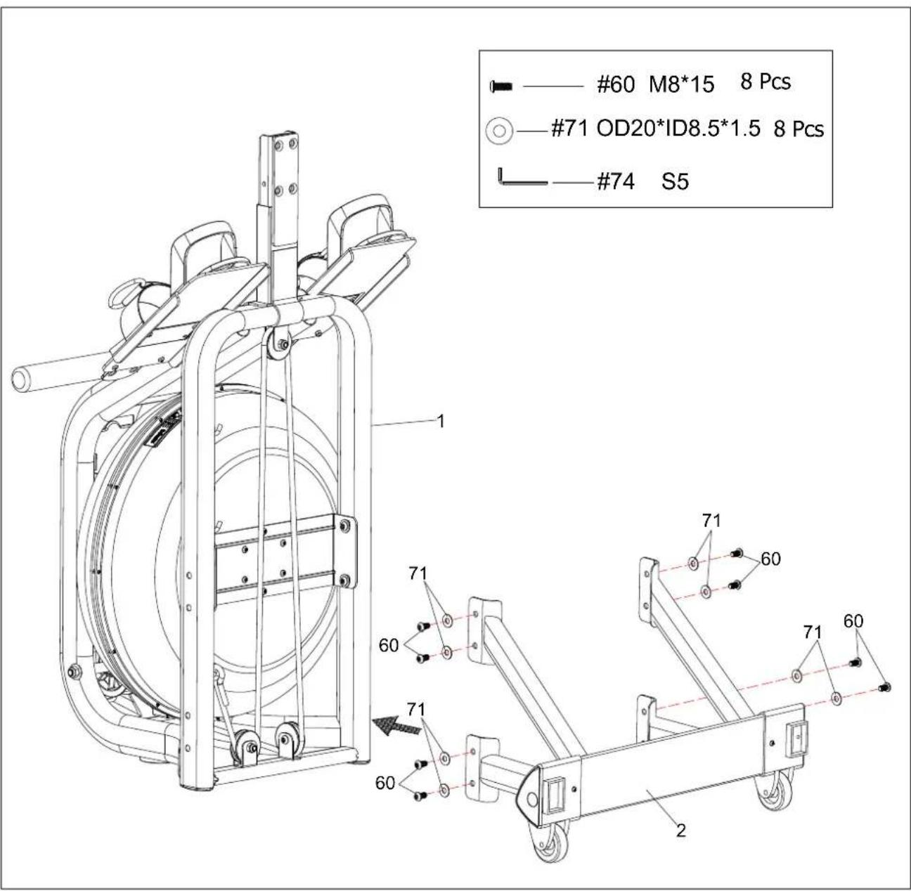 Toorx ROWER SEA - INSTRUCTIONS DE MONTAGE - 1