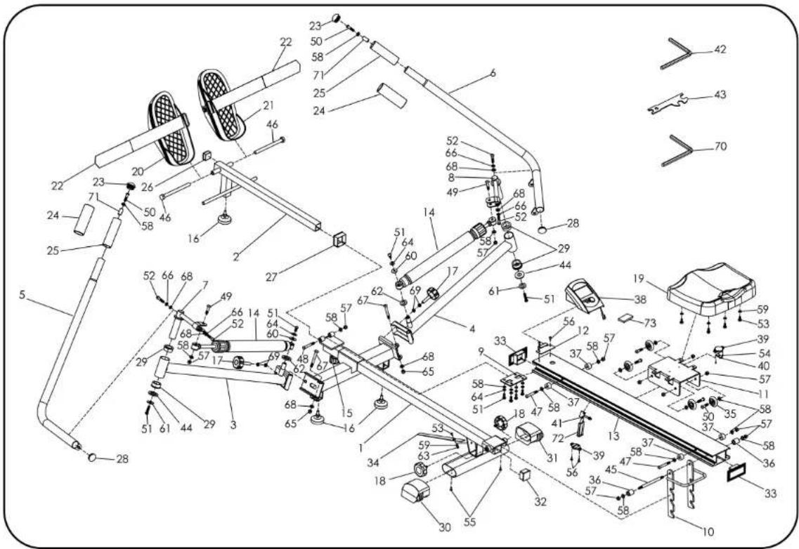 Toorx ROWER MASTER - Instructions pour le repliage : - 3