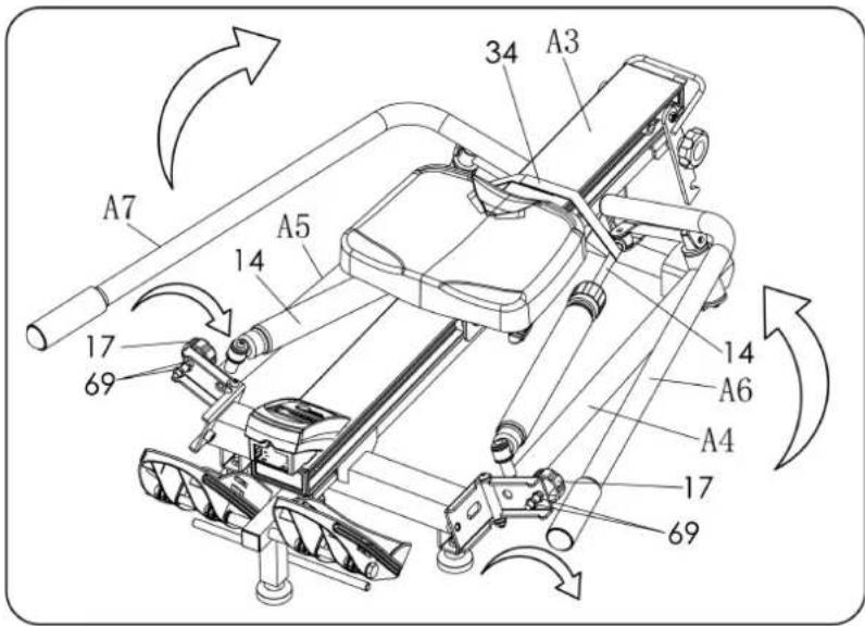 Toorx ROWER MASTER - Instructions pour le repliage : - 2
