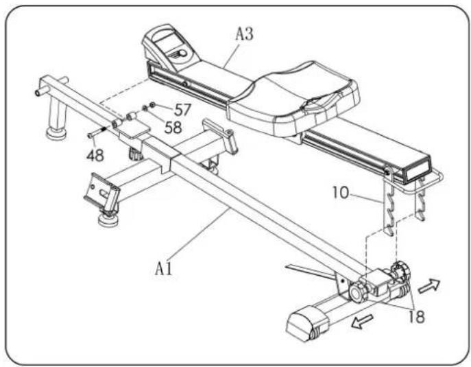 Toorx ROWER MASTER - Étape 4 : - 1