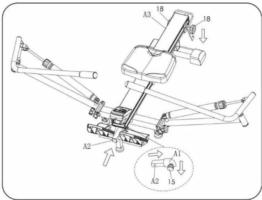 Toorx ROWER MASTER - Instructions pour le repliage : - 1