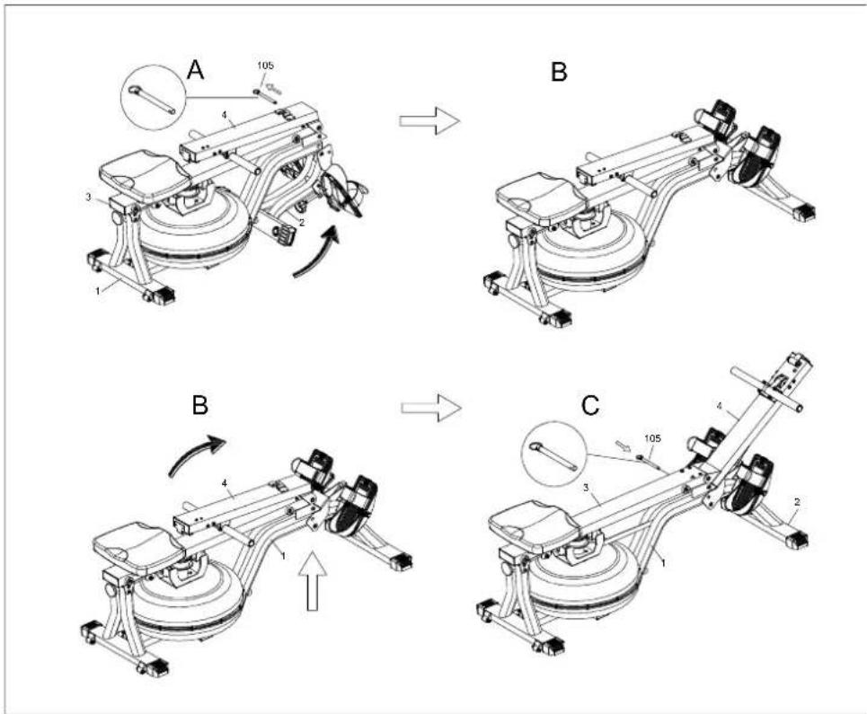 Toorx ROWER SEA COMPACT - Étape 1 : - 1