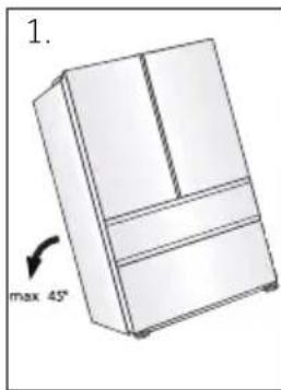 HAIER HFR3718ENPT - Aigning the appliance - 2