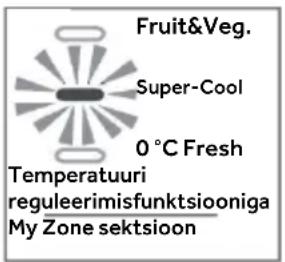 HAIER HFR3718ENPT - Temperatuuri reguleerimisfunktsiooniga My Zone sektsiooni sahtlile sätte valimine - 2