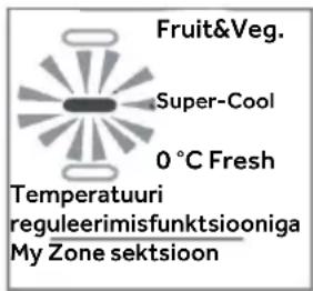 HAIER HFR3718ENPT - Temperatuuri reguleerimisfunktsiooniga My Zone sektsiooni sahtlile sätte valimine - 1