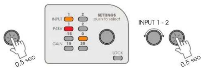 Palmer RIVER lahn - ENCODER A ROTAZIONE/PRESSIONE: SETTINGS (push to select) - 1