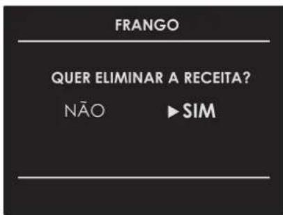 Fulgor Milano FUTO 310 TEM IX - Apagar uma receita personalizada: - 1