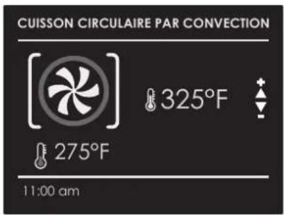 CUISSON CIRCULAIRE PAR CONVECTION 325°F 275°F 11:00 am