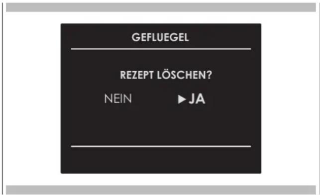 Fulgor Milano FUTO 310 TEM IX - Ein eigenes Rezept löschen: - 1