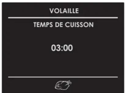 VOLAILLE TEMPS DE CUISSON 03:00