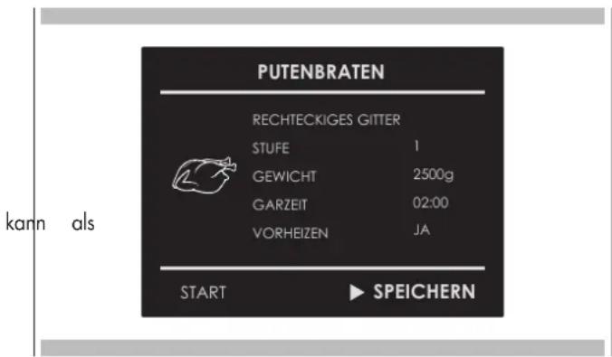 Fulgor Milano FUTO 310 TEM IX - Ein eigenes Rezept abspeichern: - 3