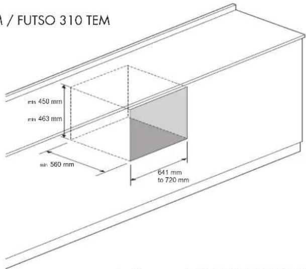Fulgor Milano FUTO 310 TEM IX - AUSSCHNITT &amp; ABMESSUNGEN 30" - 1