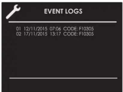 Fulgor Milano FUTO 310 TEM IX - Event Log - 1