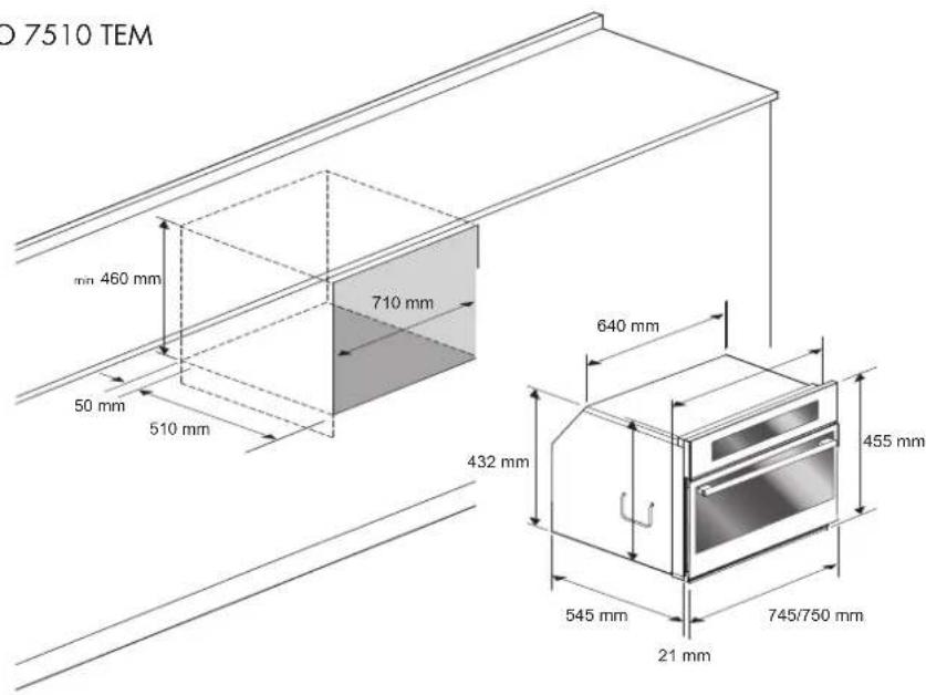 Fulgor Milano FUTO 310 TEM IX - AUSSCHNITT &amp; ABMESSUNGEN 74,5 cm - 1