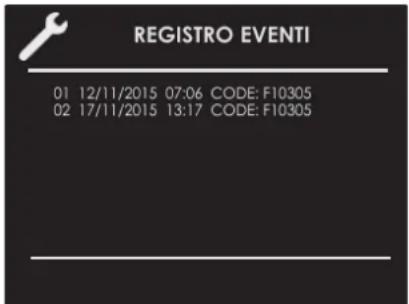 Fulgor Milano FUTMO 310 TEM IX - Registro Eventi - 1