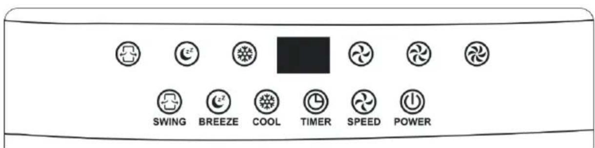 BLUEPALM BP60AC2401 - Knappar på kontrollpanelen - 1