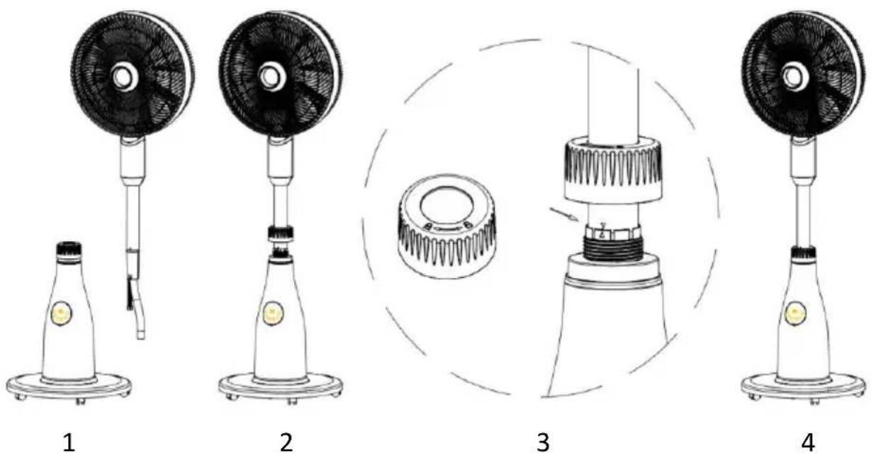 Be Cool BCPSN2L01 - De bovenste ventilatoronderdelen monteren - 1