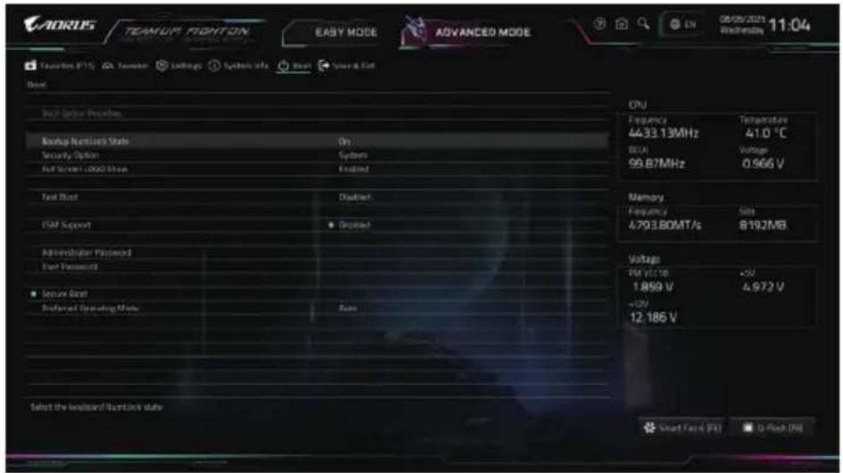 GIGABYTE B850 EAGLE ICE - Boot (开机功能设置) - 1