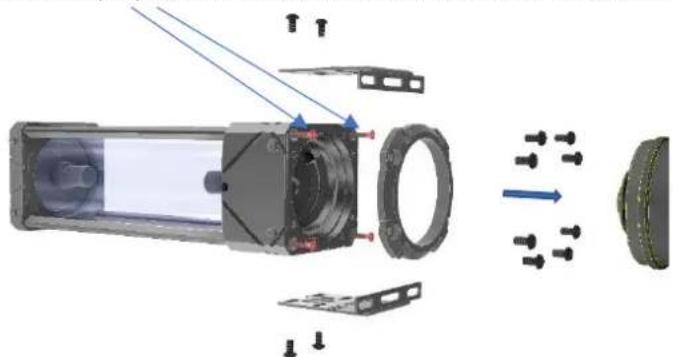 Alphacool Eisbecher Aurora D5 150mm Acetal/Glas - Rising pipe positions: - 1