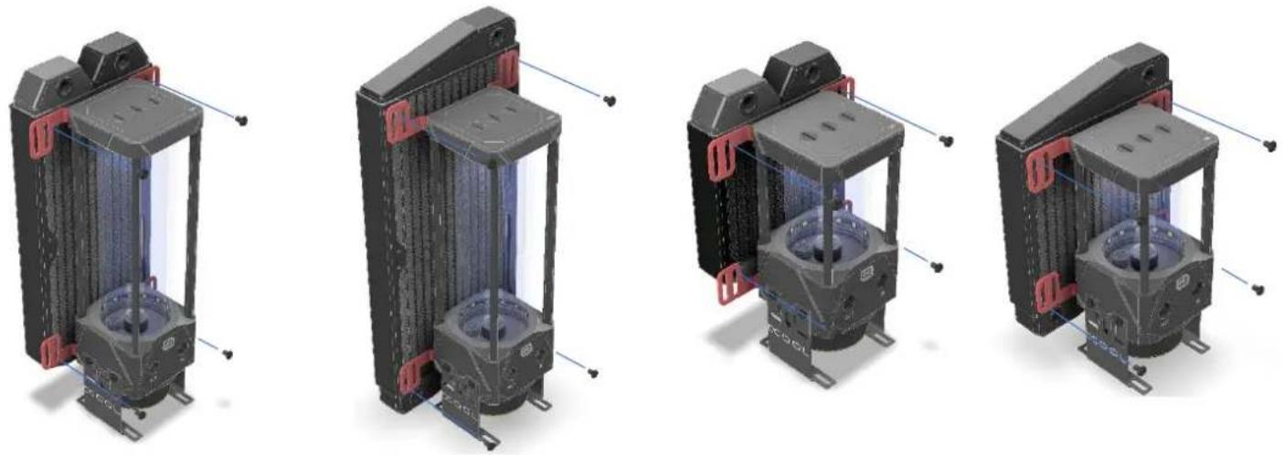 Alphacool Eisbecher Aurora D5 150mm Acetal/Glas - Steigrohr Positionen: - 5