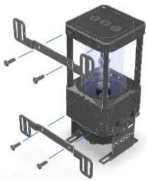 Alphacool Eisbecher Aurora D5 150mm Acetal/Glas - Rising pipe positions: - 11