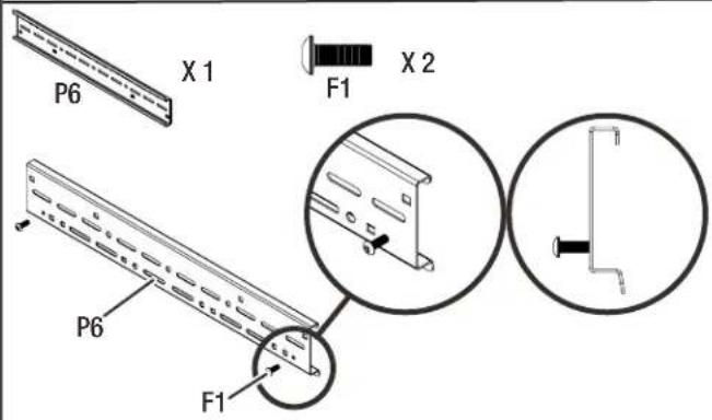 Gladiator GANF04WFMTS - Attach two M6 x 16 hex socket head screws to the bracket as shown. - 1