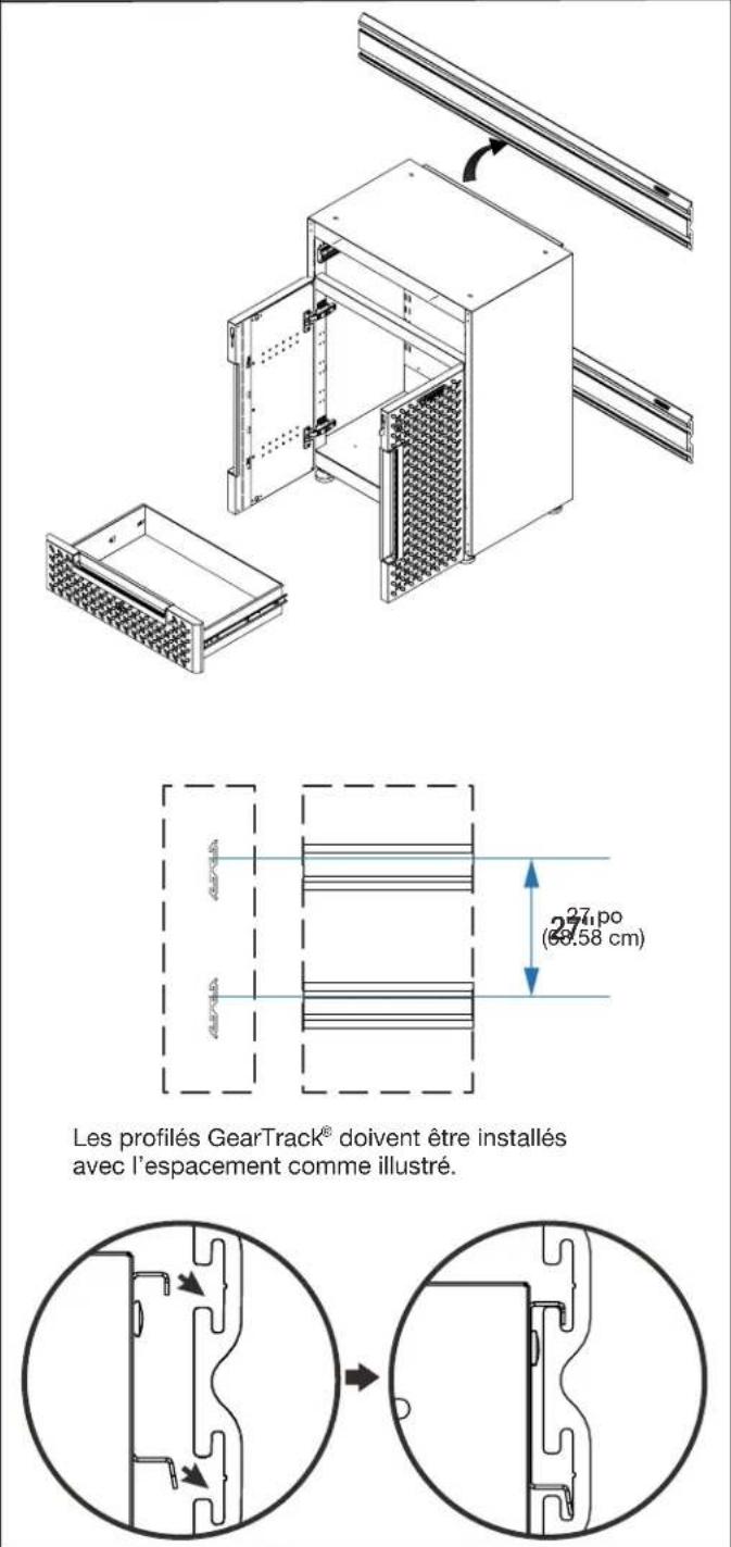 Gladiator GANF04WFMTS - Installer l'armoire du bas à 1 tiroir et 2 portes de 24 po - 2