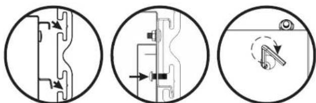 Gladiator GANF04WFMTS - Cuelgue el gabinete de pared en el canal GearTrack®. - 2