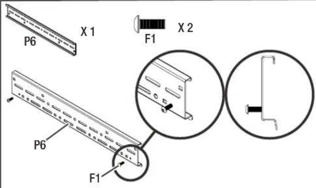 Gladiator GANF04WCMTS - Fixer deux vis à tête hexagonale M6 x 16 au support comme illustré. - 1