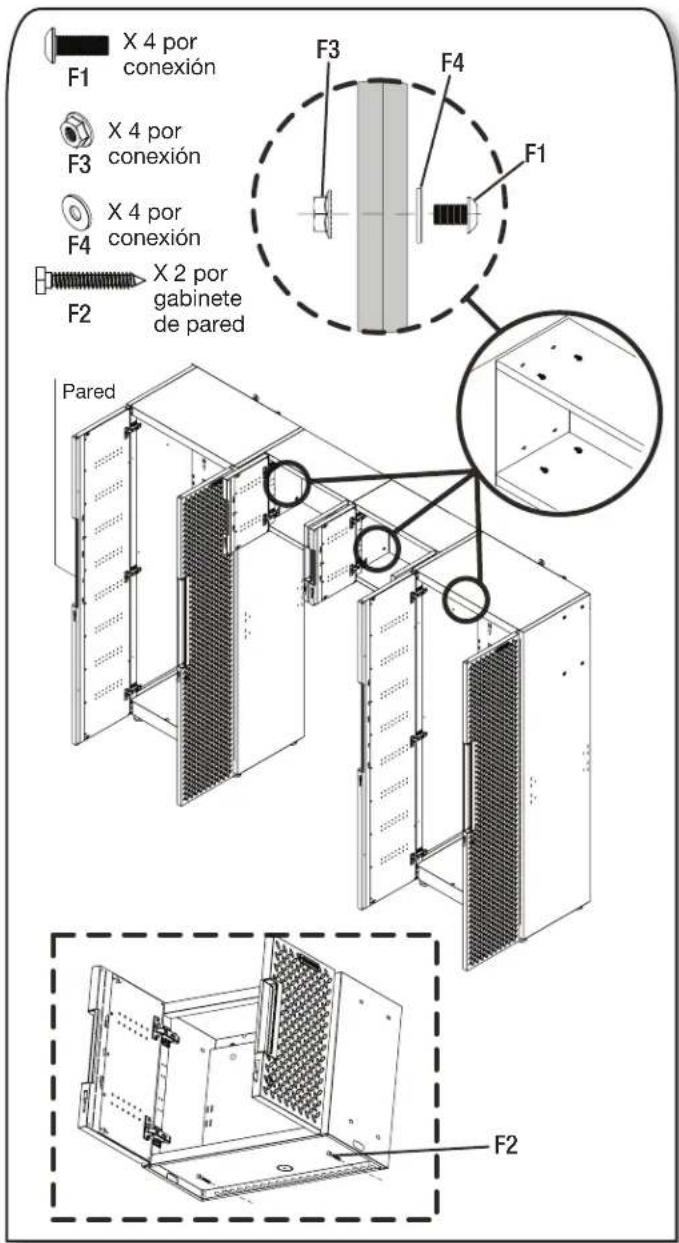 Gladiator GANF04WCMTS - Conecte los gabinetes de pared a los gabinetes contiguos - 1