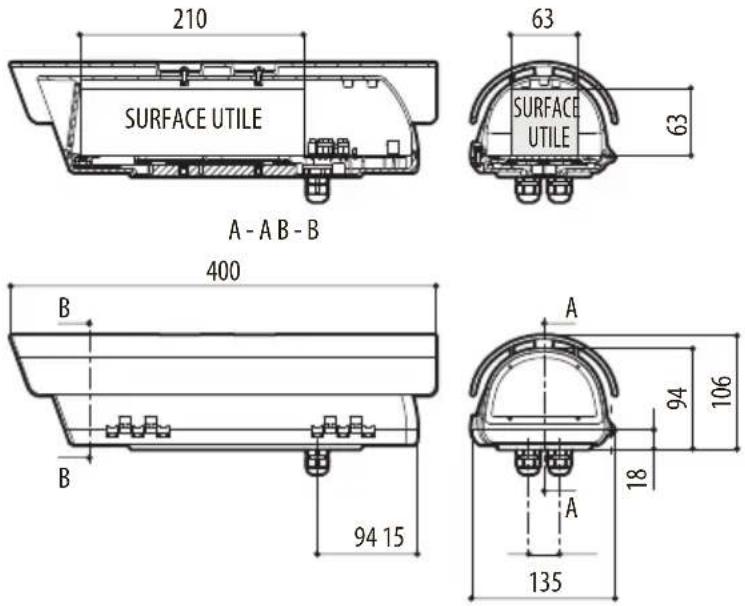 210 SURFACE UTILE 63 SURFACE UTILE 63 A - A B - B 400 B B 94 15 A 94 106 18 A 135