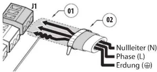 Videotec WASPT - Anschluss der Stromversorgung - 4