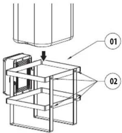 Videotec WASPT - Befestigung des Metallkäfigs - 5