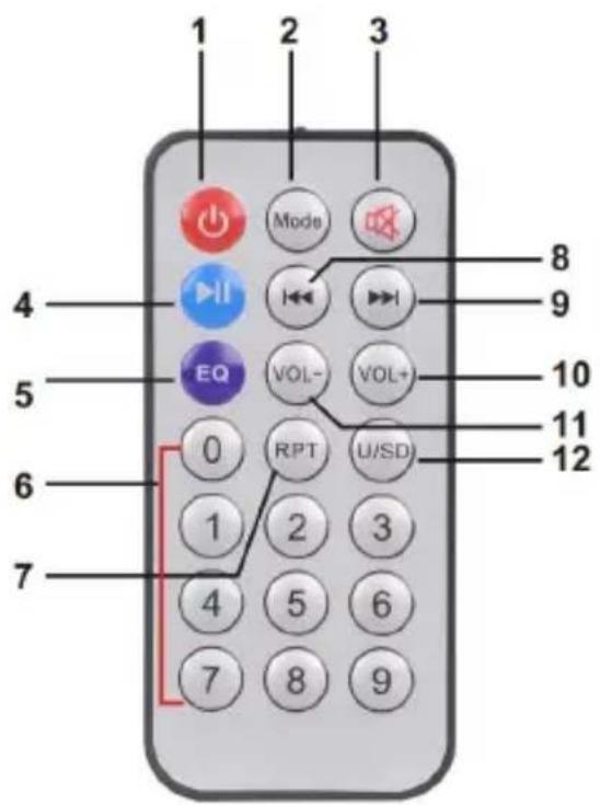 DENVER BPS-165 - Télécommande: - 1