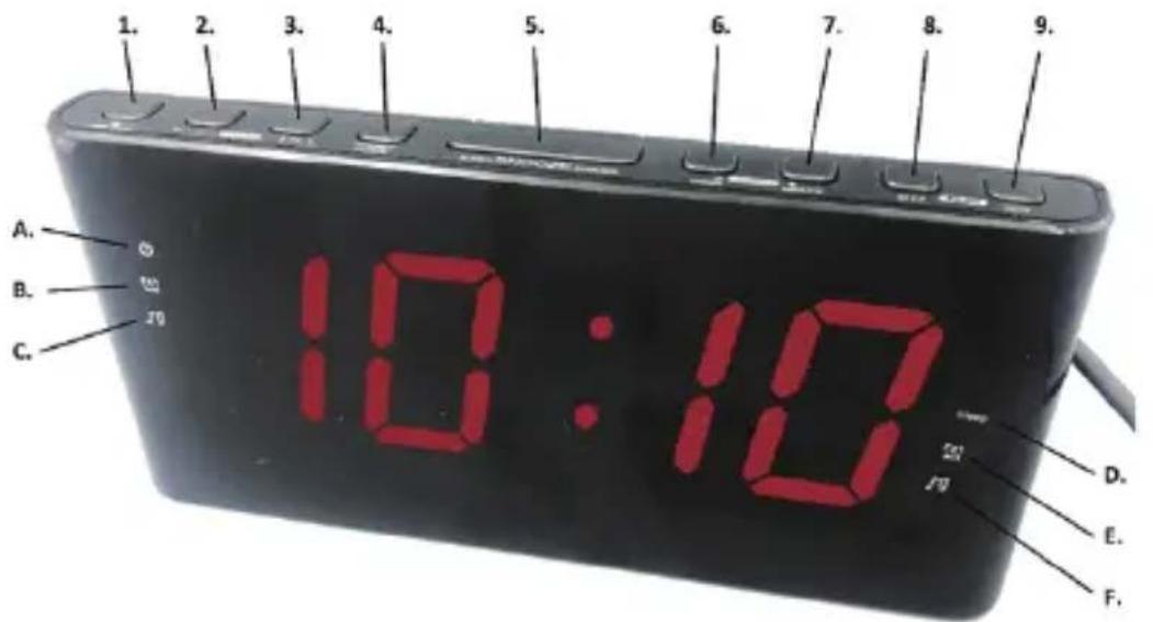 DENVER CPR-710 - Radio-réveil avec projection de l'heure CPR-710 LED - 1