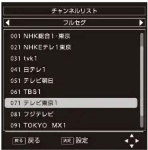 Qriom PTV-DVD140C - チャンネルリストによる選局 - 2