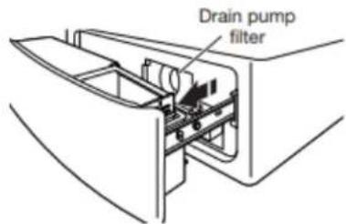 WHIRLPOOL WFW5720RR - Cleaning the Drain Pump/Draining Residual Water (on some models) - 1