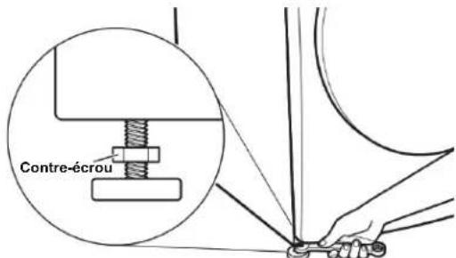 WHIRLPOOL WFW5720RR - Ajuster les pieds de nivellement - 1