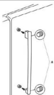 WHIRLPOOL WRFF3436RB - Poignées de porte du réfrigérateur (style 4) - 1