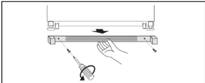 WHIRLPOOL WRFF3436RB - GRILLE DE LA BASE - 2