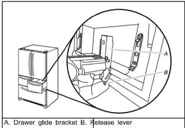 WHIRLPOOL WRFF3036RZ - Style 1: Bottom Release Lever - 1