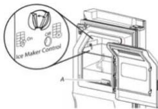 WHIRLPOOL WRFF3036RZ - Mise en marche/arrêt de la machine à glaçons : - 2