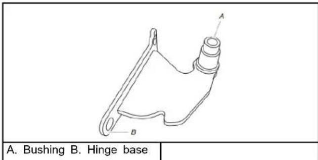 WHIRLPOOL WRFF3036RZ - Reset Bottom Refrigerator Door Hinge - 2