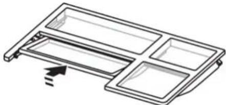 WHIRLPOOL WRFF3036RZ - Pour réinstaller la tablette repliable : - 1