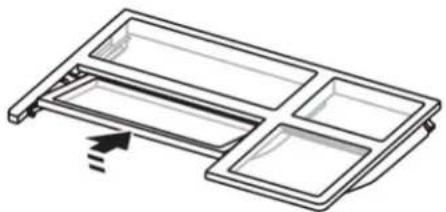 WHIRLPOOL WRFF3036RZ - To replace the fold away shelf: - 1