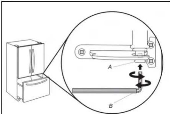 WHIRLPOOL WRFF3036RZ - To Adjust the Cabinet Tilt: - 1