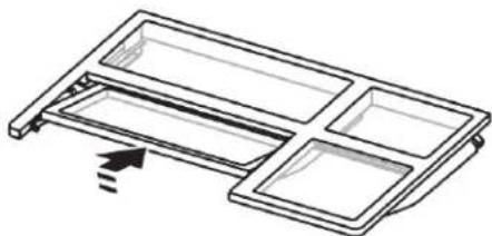 WHIRLPOOL WRMF7736PV - To replace the fold away shelf: - 1