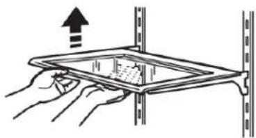 WHIRLPOOL WRMF7736PV - To remove and replace a shelf/shelf frame: - 1